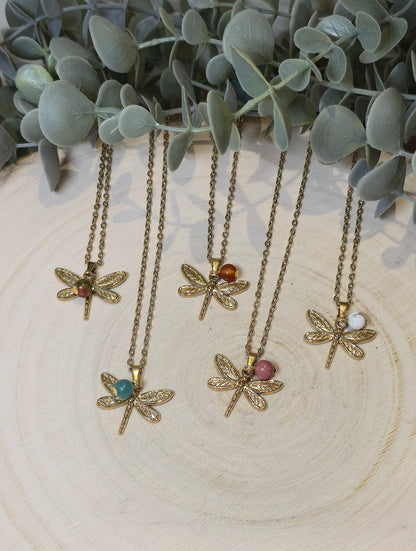 Collier Libellule gold