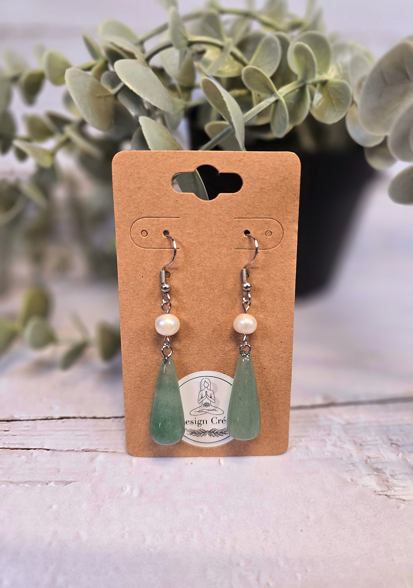 Boucles d’oreilles Aventurine verte