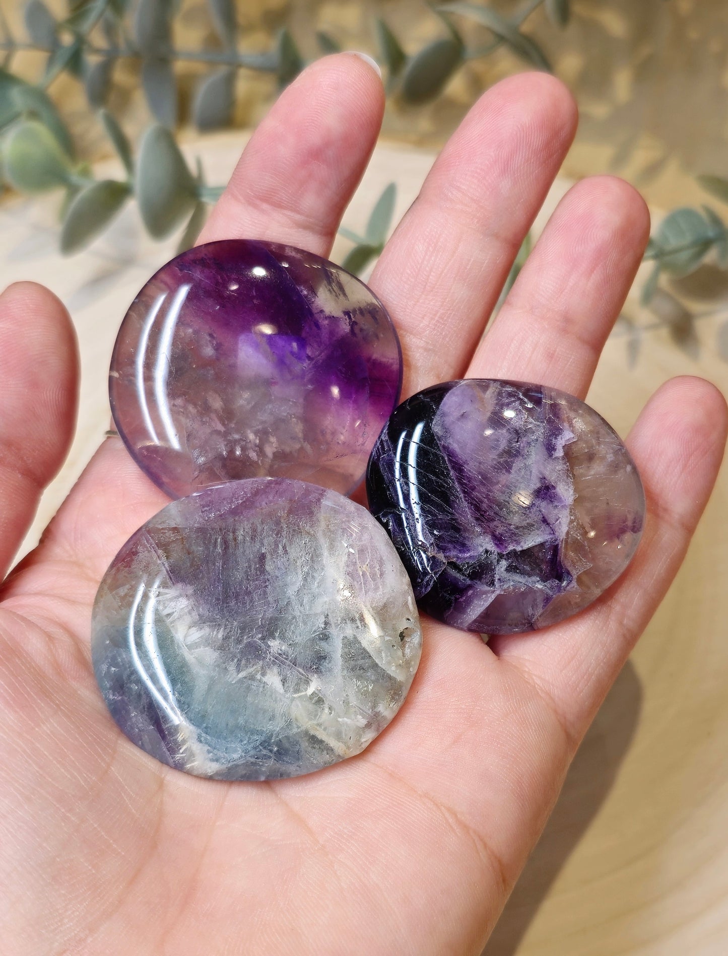 Pierre de paume mince Fluorite