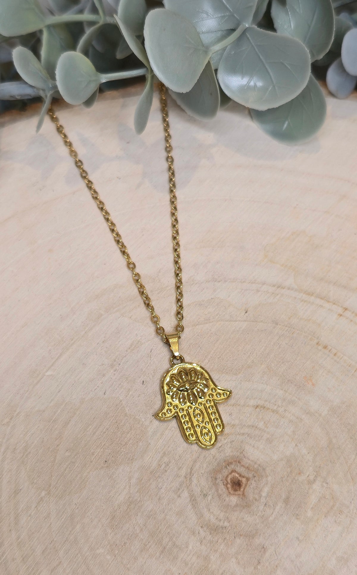 Collier Main de Fatima gold