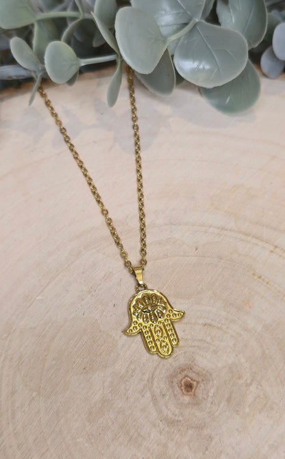 Collier Main de Fatima gold