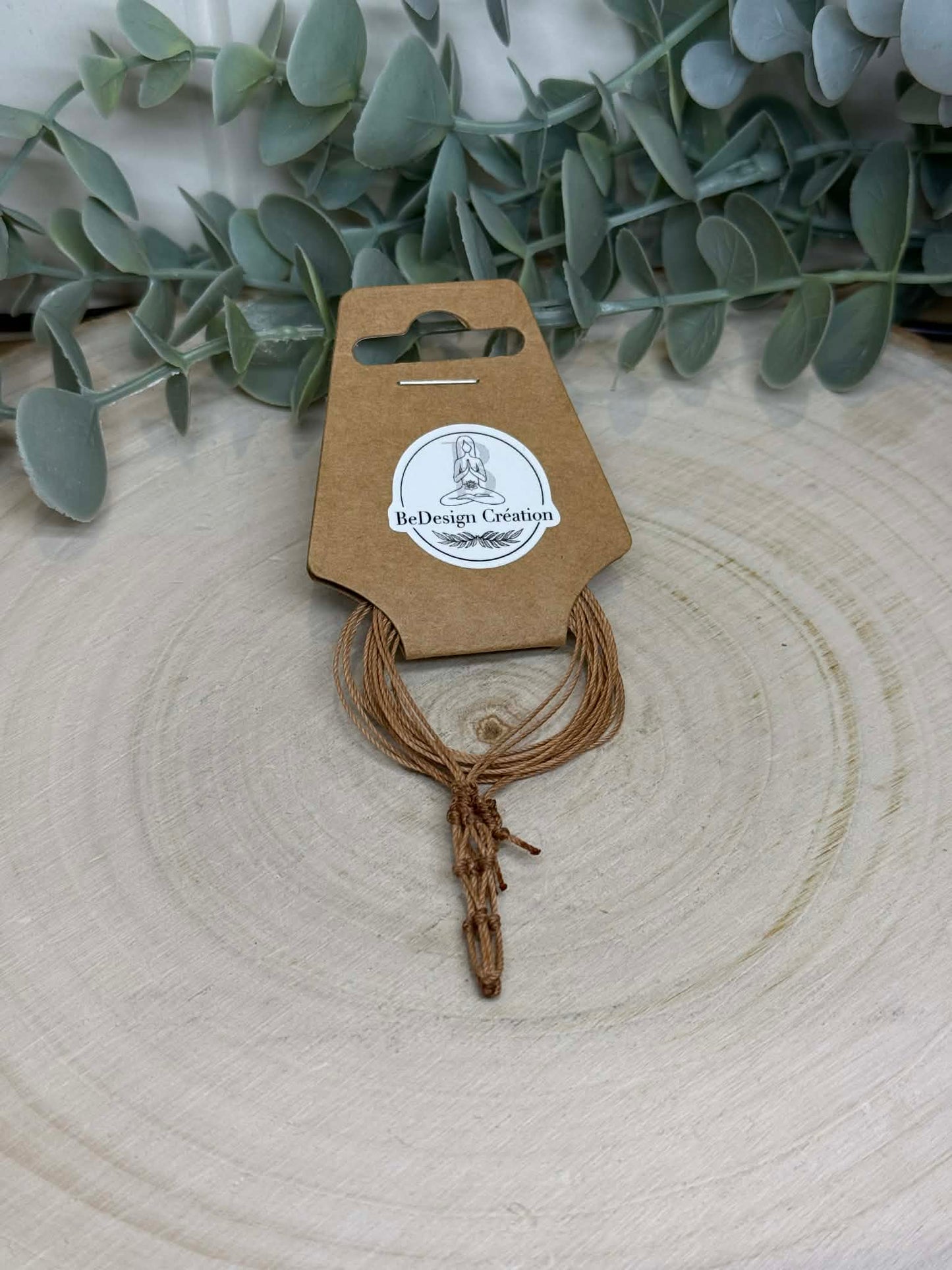Collier porte-pierre en macramé BeDesign Création