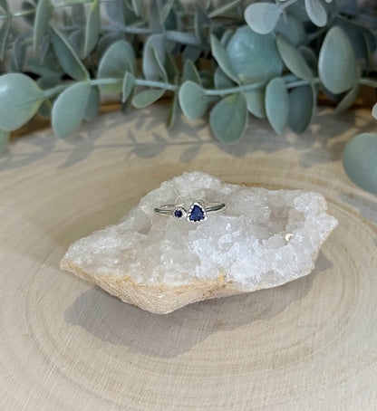 Bague Iolite triangle et rond