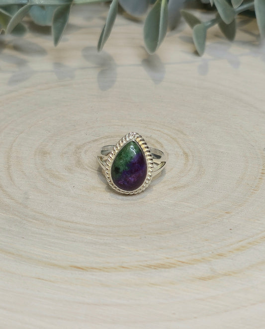 Bague Rubis zoïsite