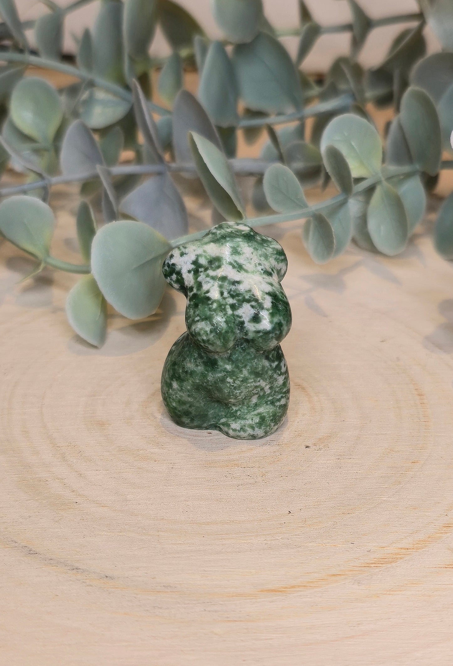 Mini Femme Jaspe green dots