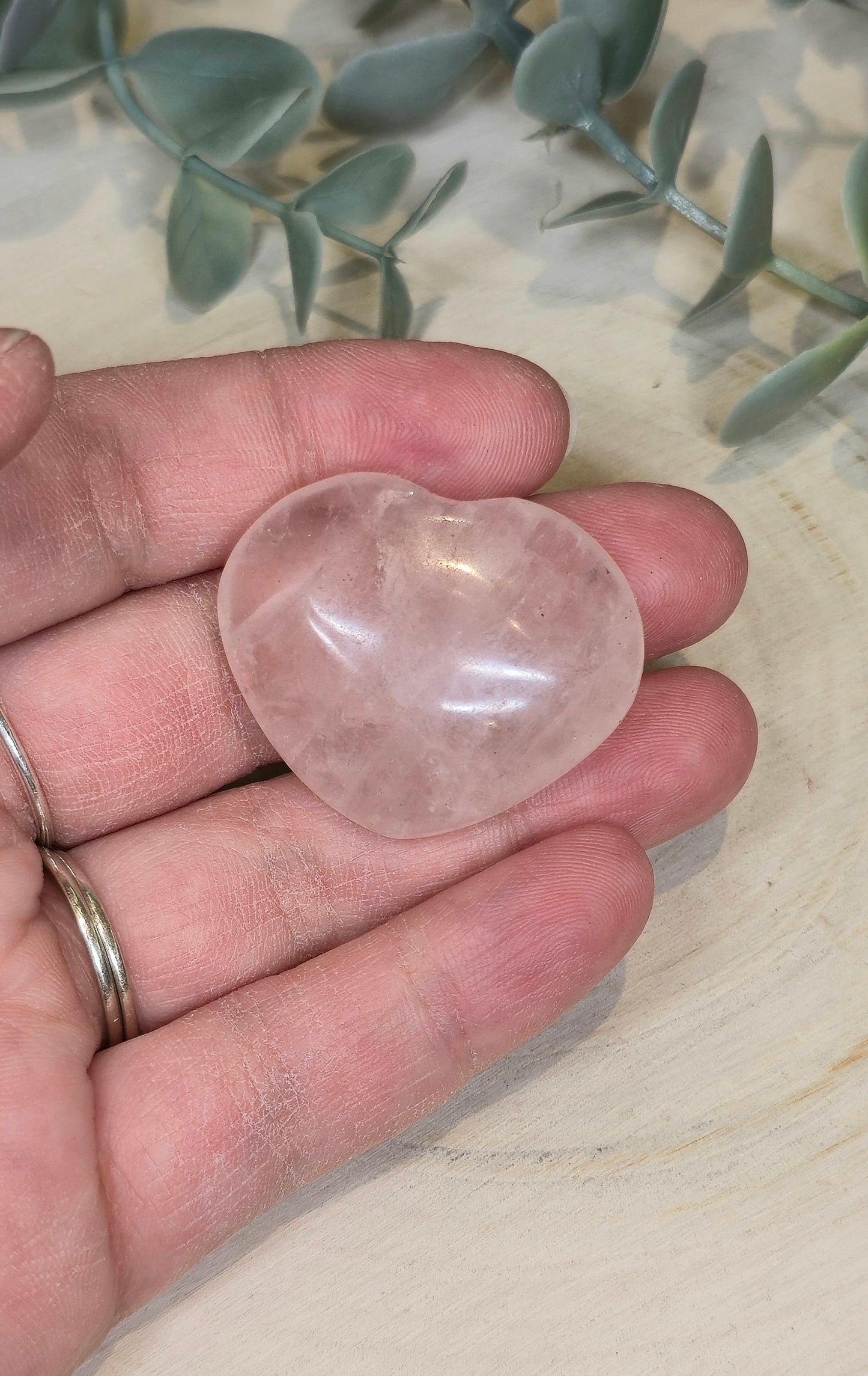 Coeur en Quartz rose