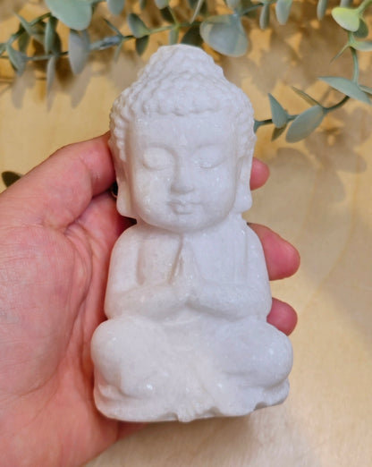 Bouddha Jade blanc 12cm