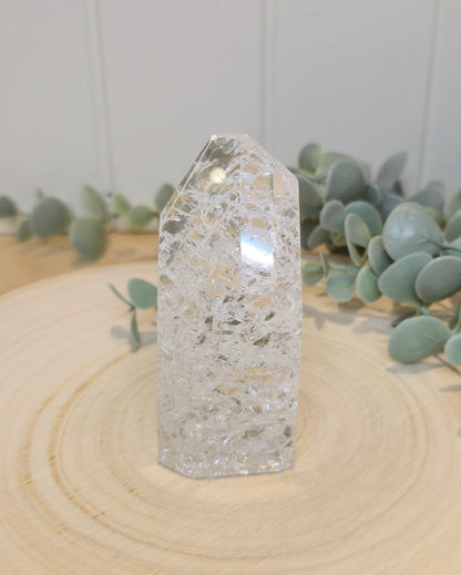 Pointe en Quartz clair craquelé