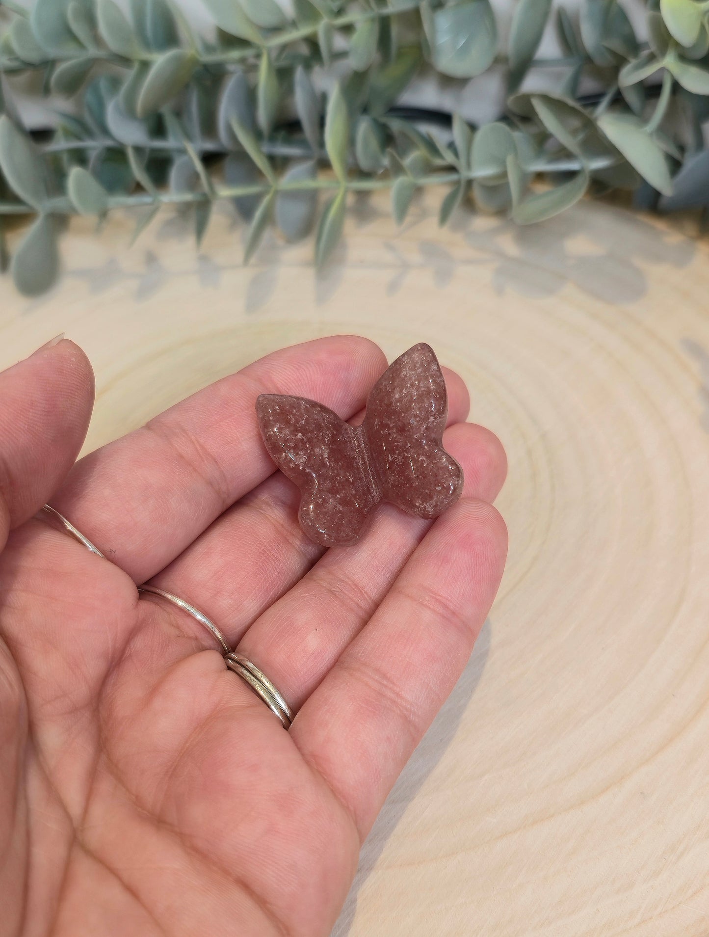 Papillon Quartz fraise