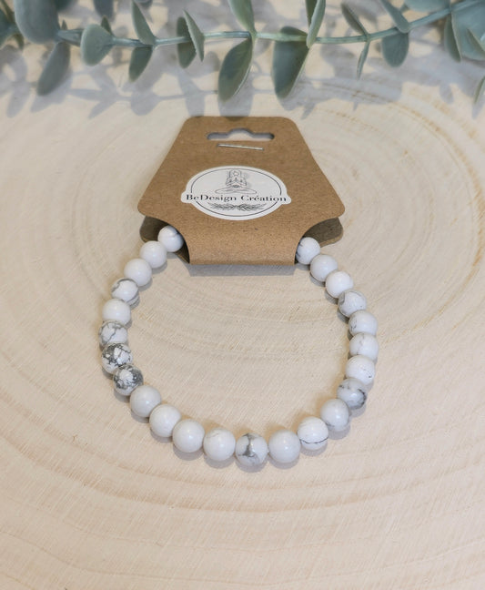 Bracelet Howlite 6mm