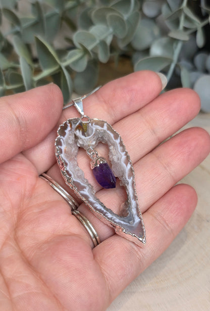 Collier Agate et Améthyste