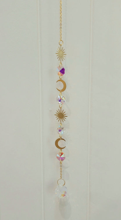Capteur de lumière cristaux Soleil/Lune