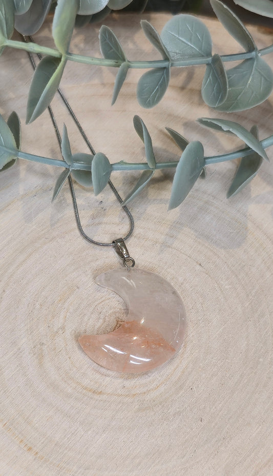 Collier Lune en Quartz feu