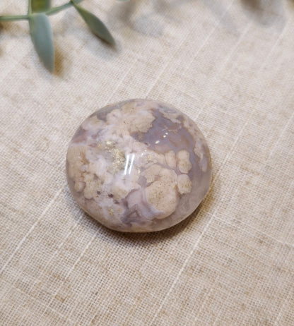 Pierre de paume en Agate fleur