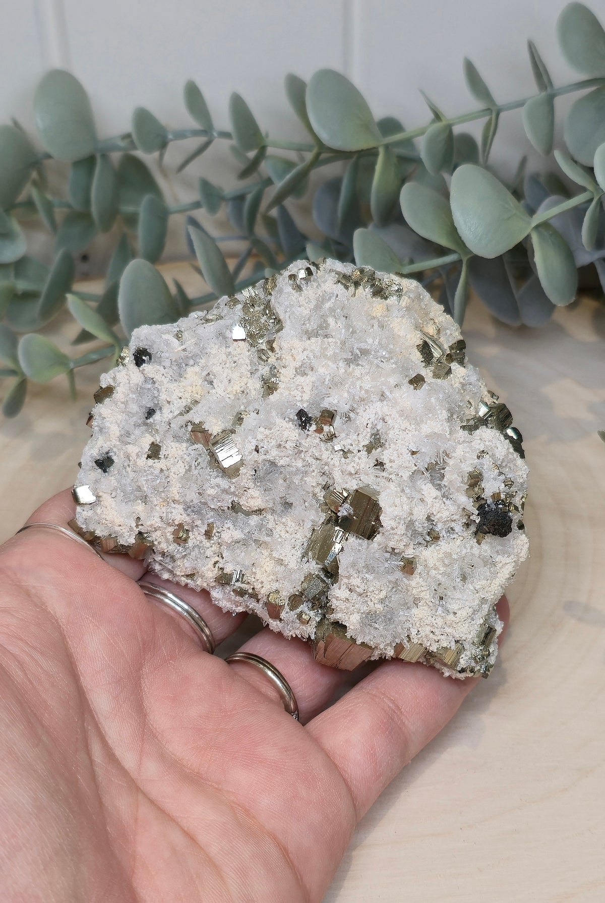 Pyrite dans Quartz brute