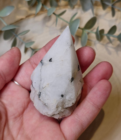 Base pointe polie Quartz tourmaline