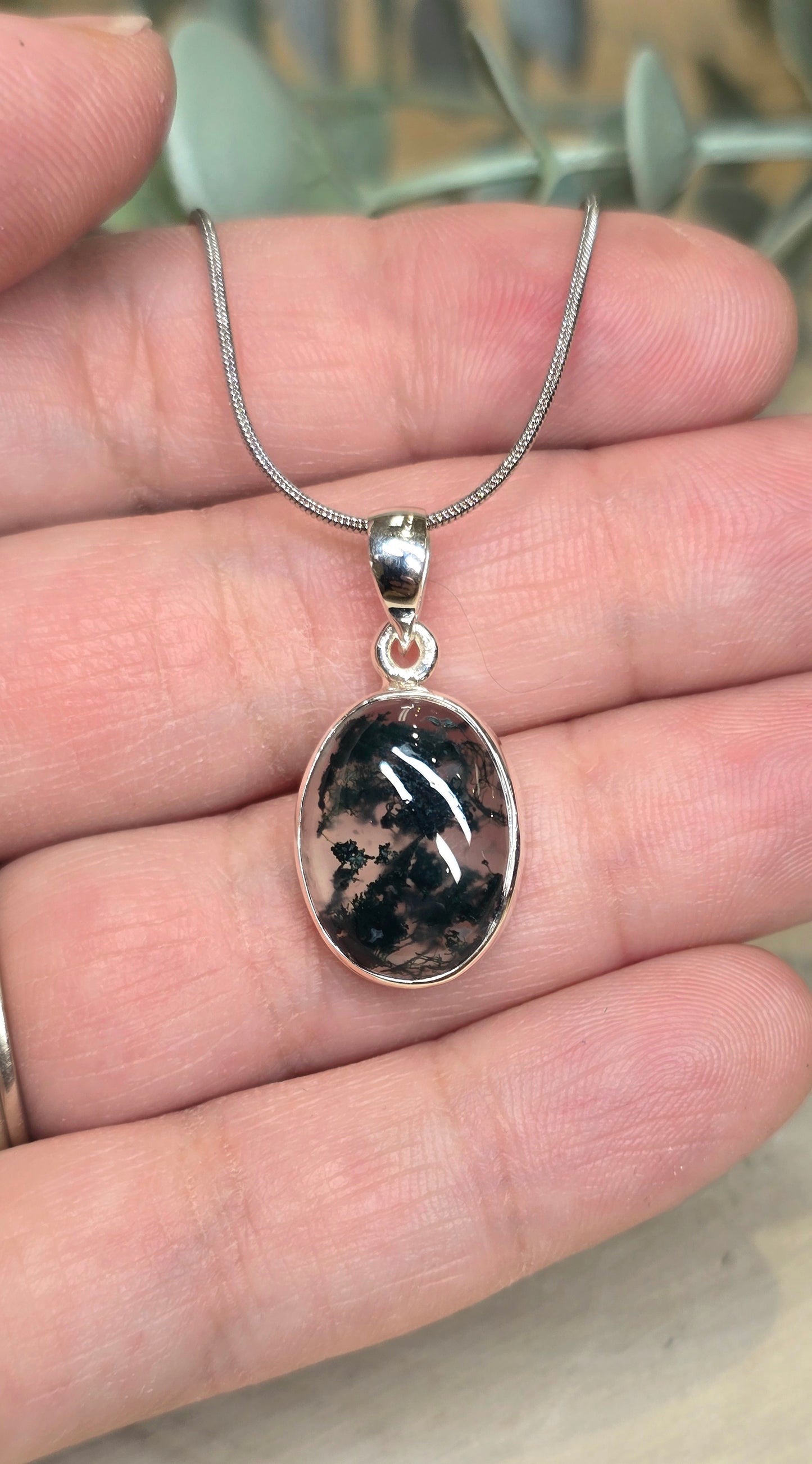 Collier Agate mousse