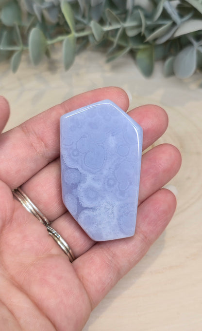 Tranche d’Agate dentelle bleue