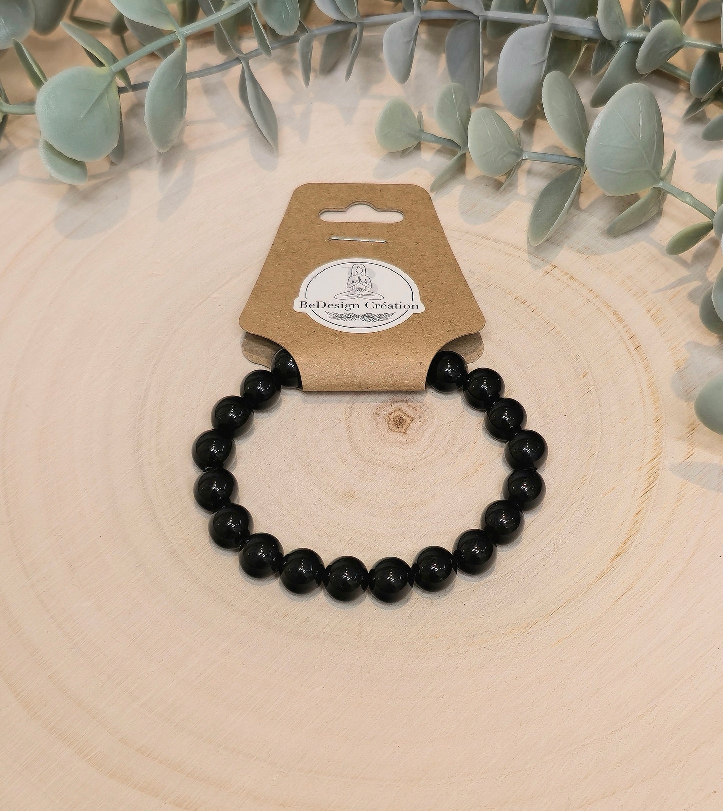 Bracelet Obsidienne 8mm