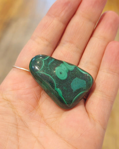 Pierre de paume en Malachite