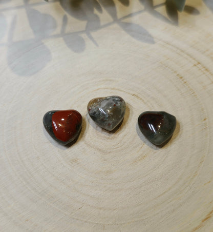 Mini Coeur en Jaspe sang