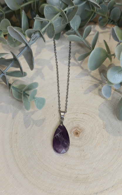 Collier Améthyste goutte