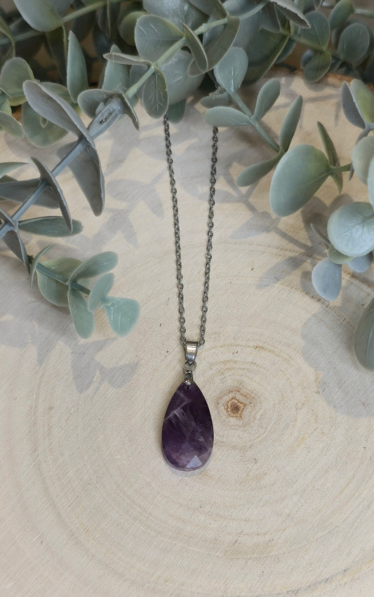 Collier Améthyste goutte