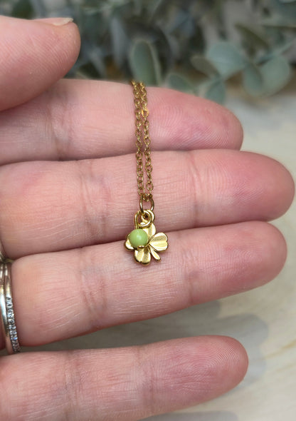 Collier petit Trèfle à 4 feuilles gold