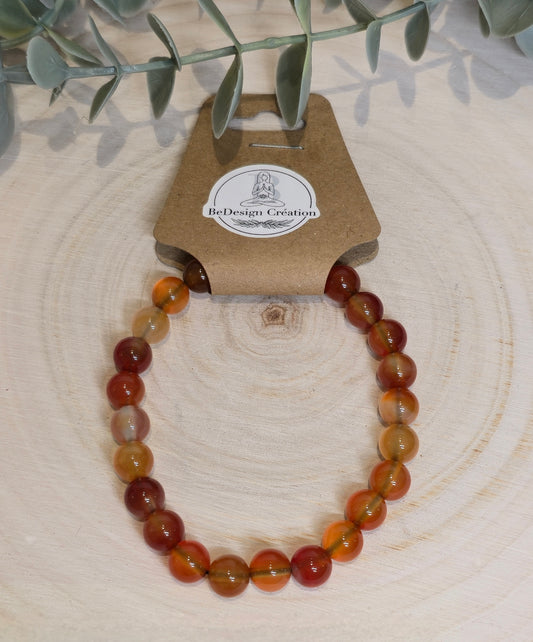 Bracelet Cornaline 8mm