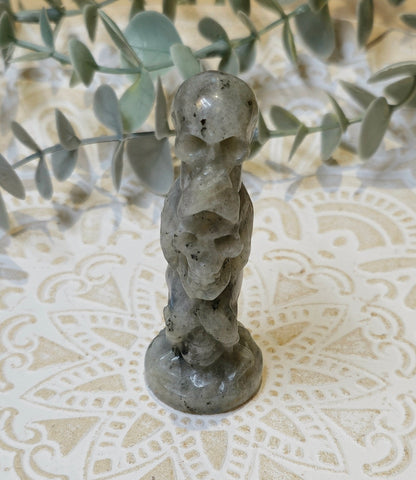 Crâne Labradorite - Rien dit, rien entendu, rien vu