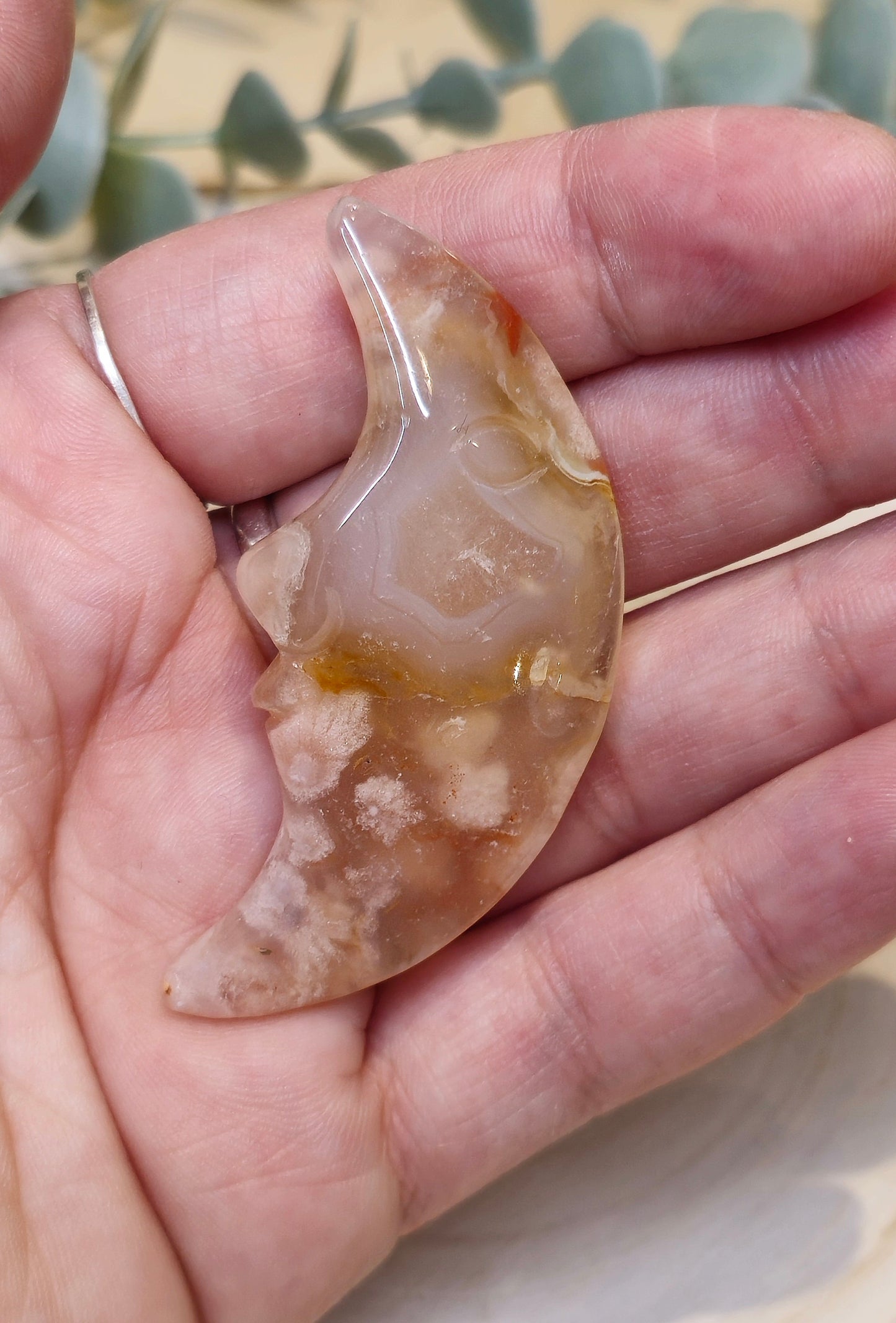 Lune Agate fleur