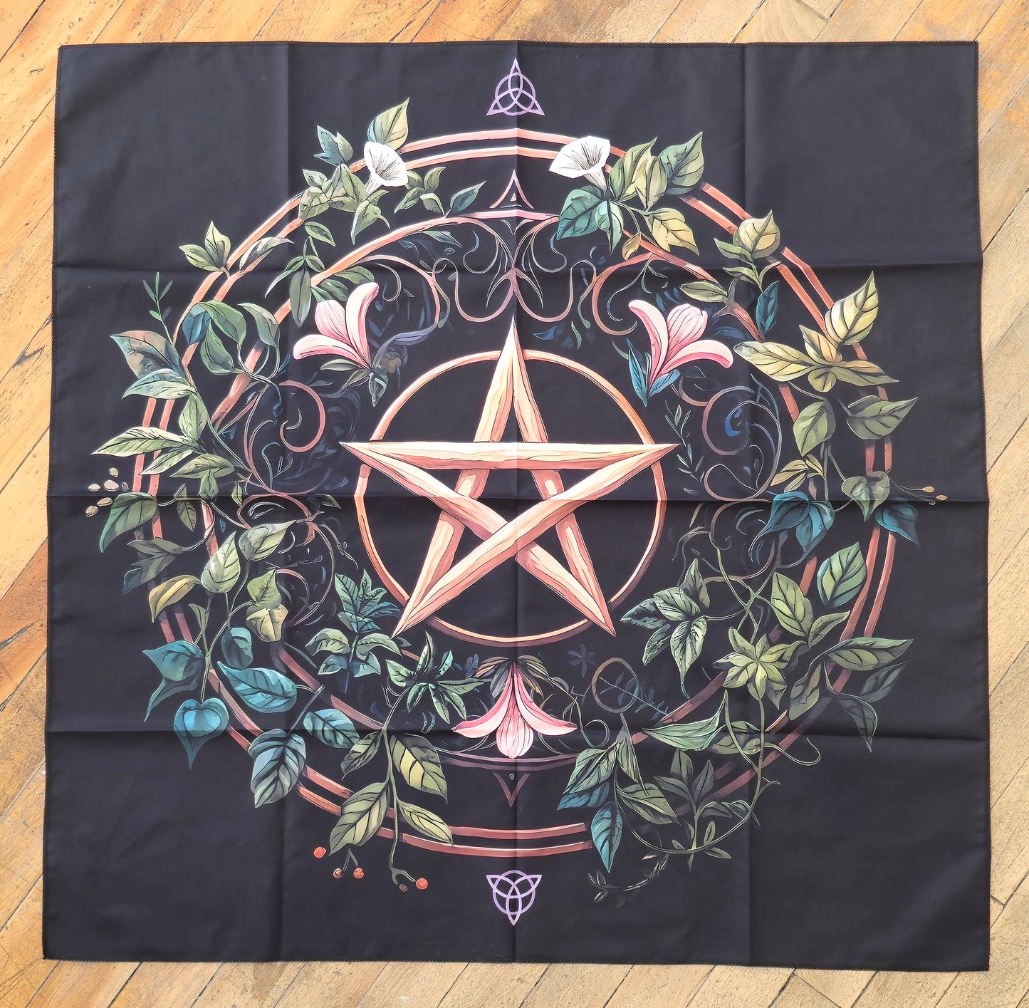 Nappe d’autel Pentacle et fleur