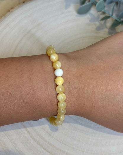 Bracelet Calcite jaune 6mm