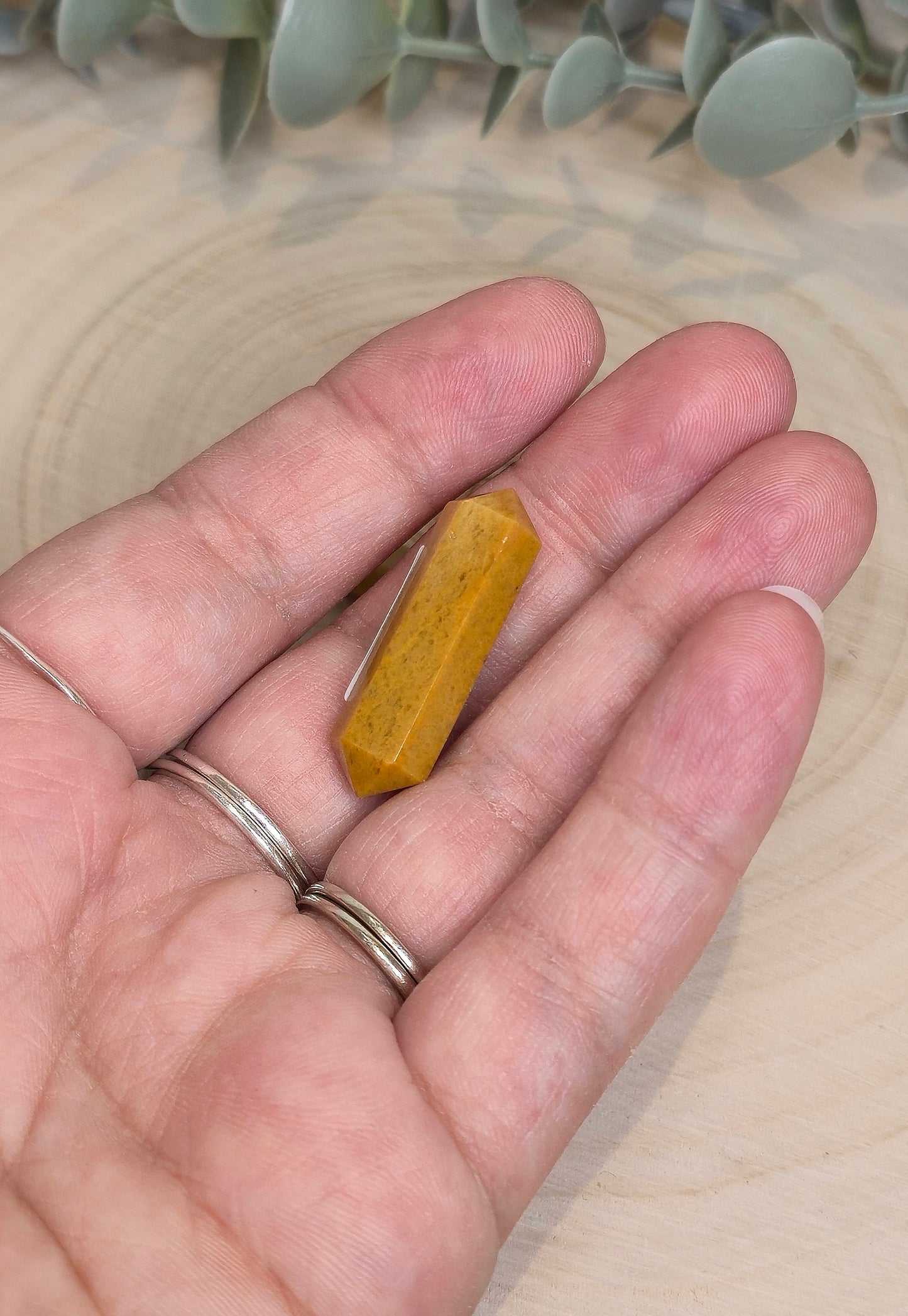 Mini Double Pointe en Aventurine jaune