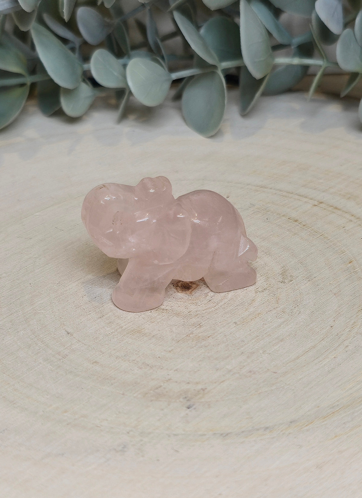 Éléphant Quartz rose