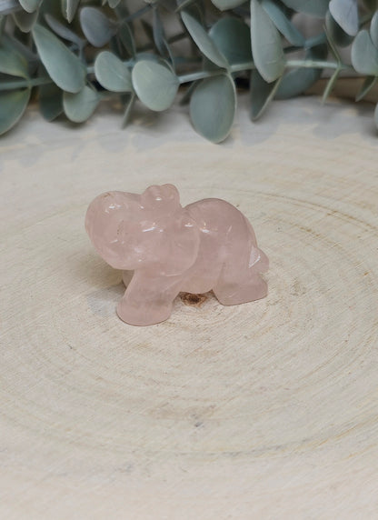 Éléphant Quartz rose
