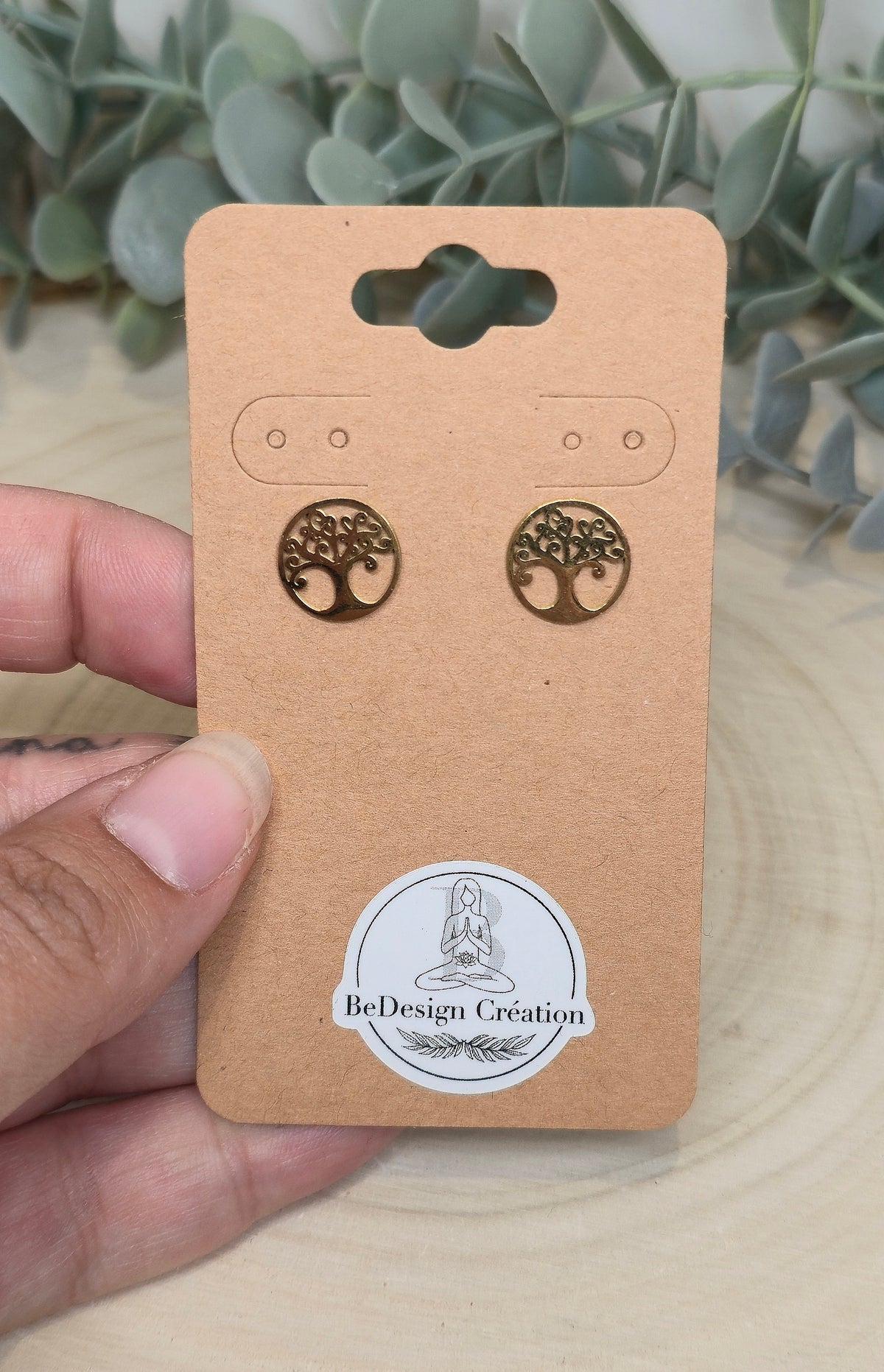 Boucles d’oreilles Arbre de vie gold