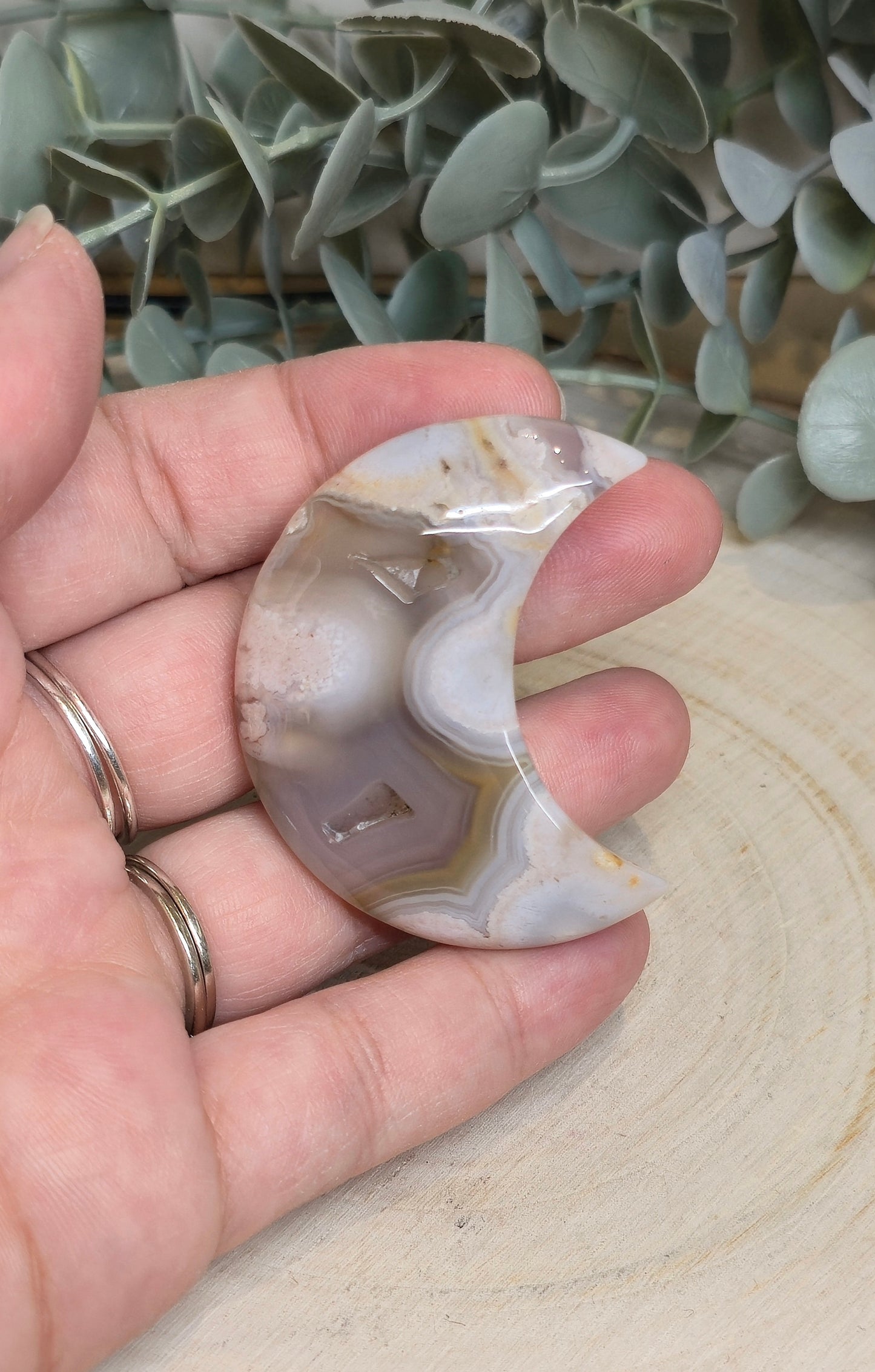 Lune Agate fleur