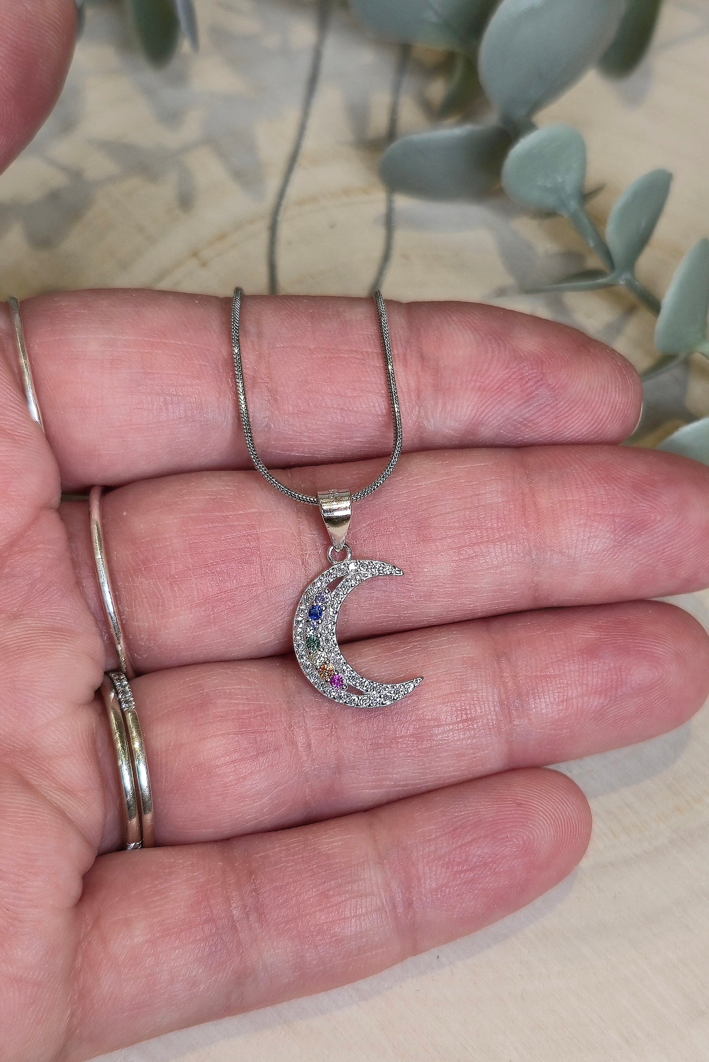 Collier Lune chakras