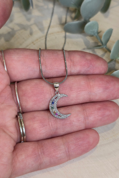 Collier Lune chakras