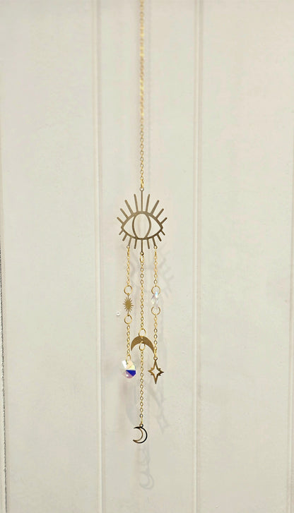 Capteur de lumière cristaux Oeil de protection Céleste