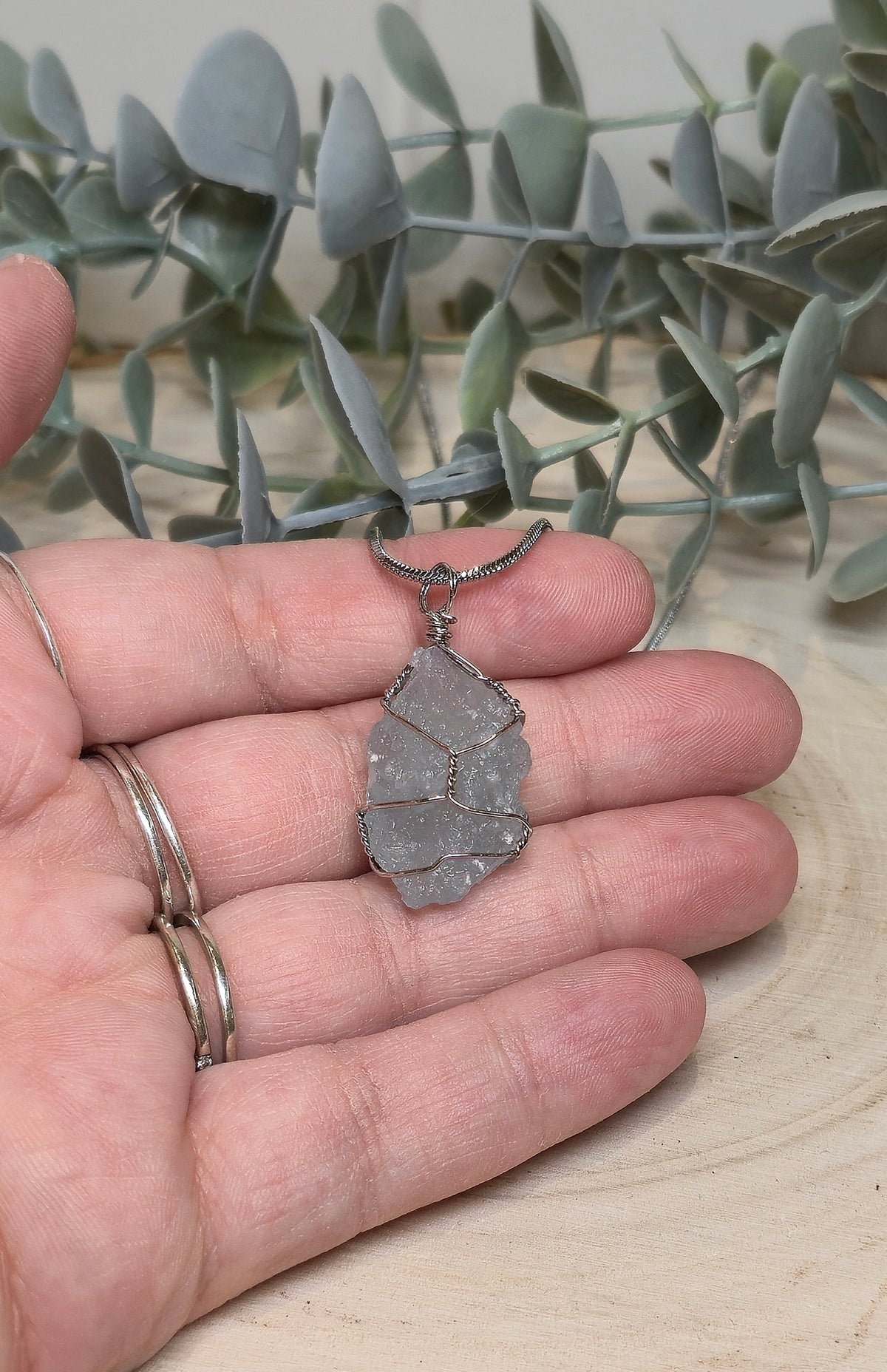 Collier Aigue-marine brute (Aquamarine)
