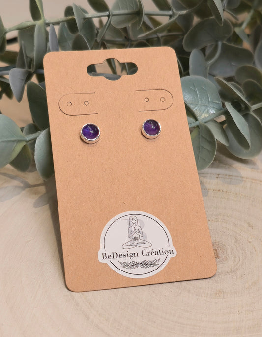 Boucles d'oreilles Améthyste