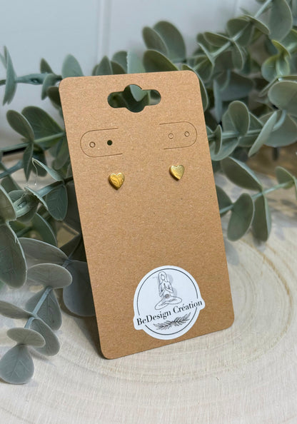 Boucles d’oreilles Coeur plein gold