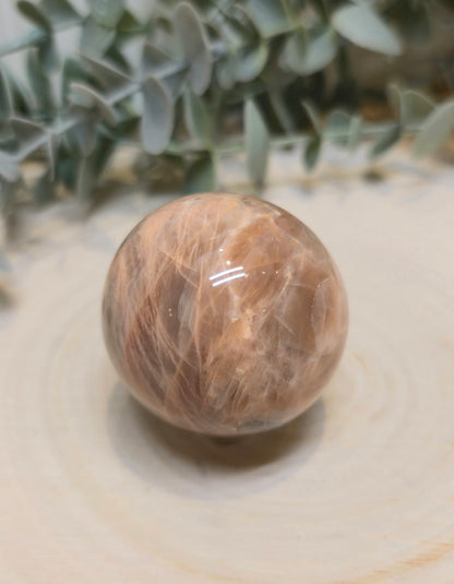 Sphère Pierre de lune pêche