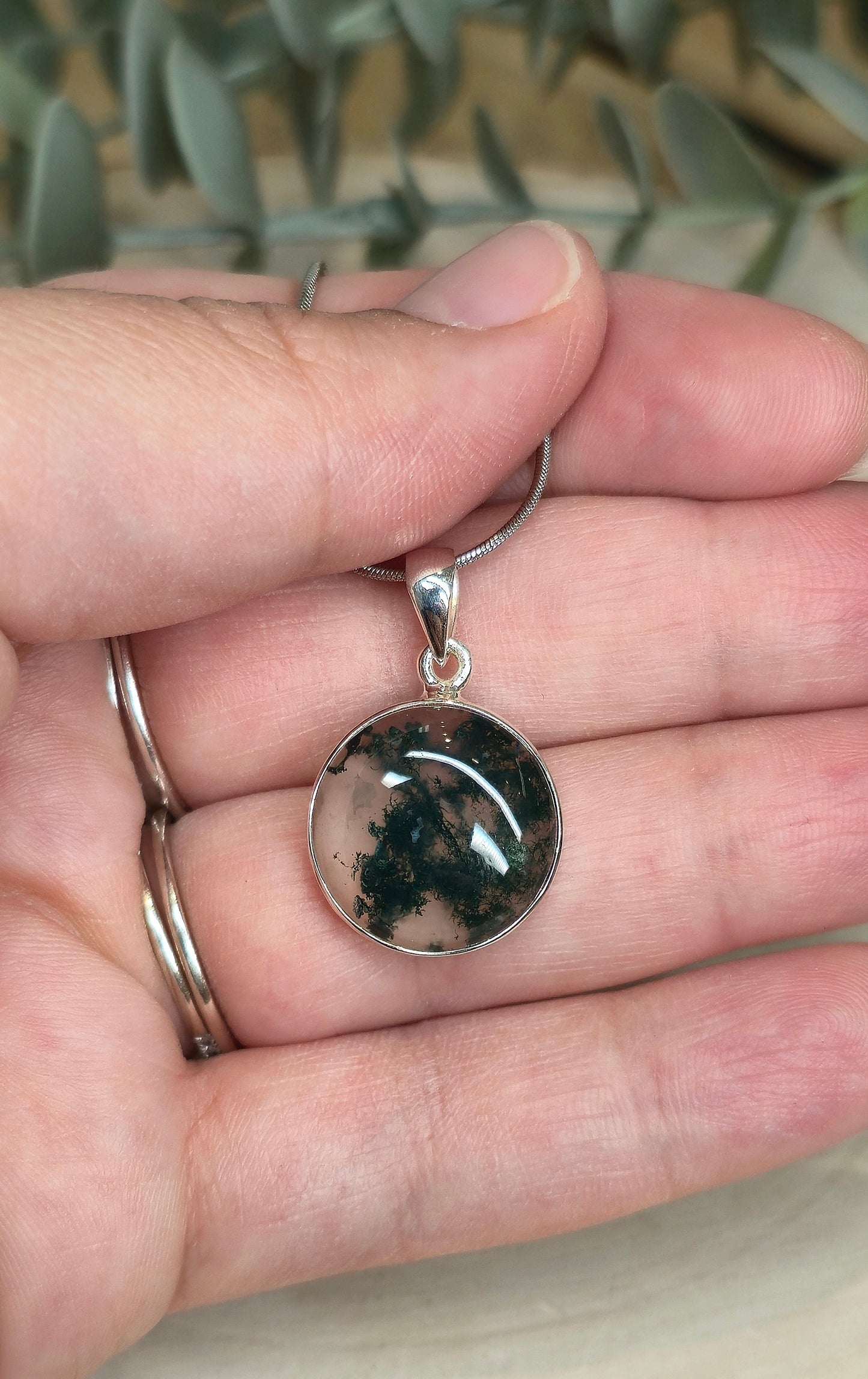 Collier Agate mousse