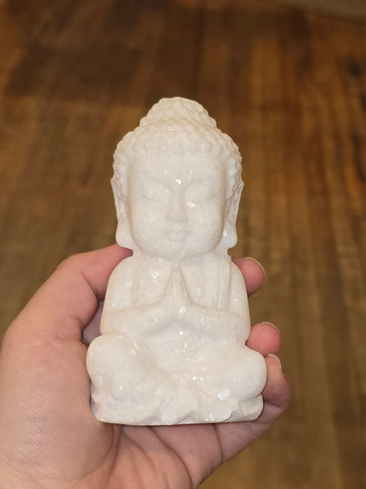 Bouddha Jade blanc 15cm