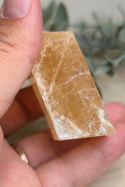Cube de Calcite optique jaune