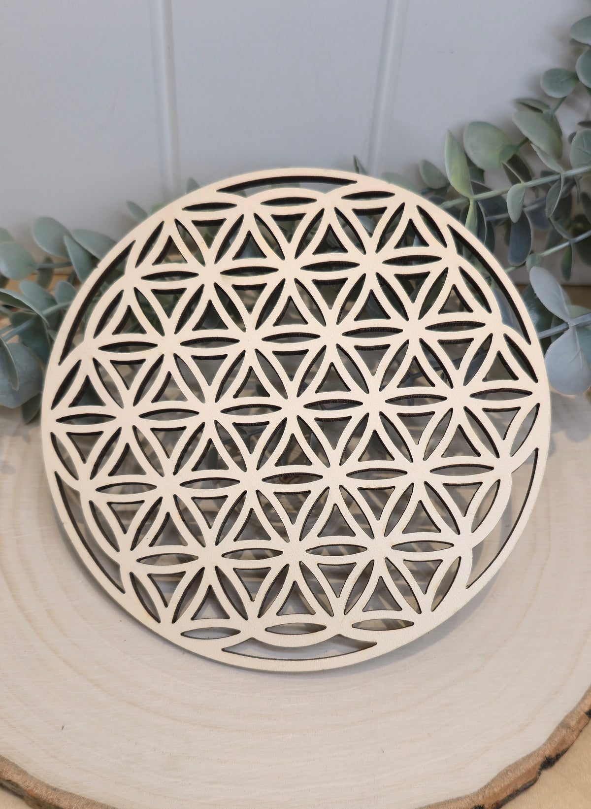 Fleur de vie en bois 5,9"