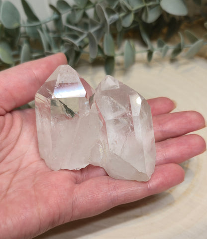 Pointe jumelle Quartz clair